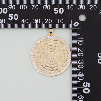 Gold Round Charms,18K Gold Filled Bible Scripture Pendant,Christianity Baptism Charm Bracelet Necklace for DIY Jewelry Making Supply