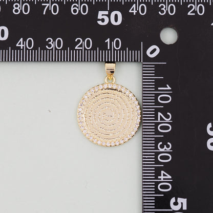 Gold Round Charms,18K Gold Filled Bible Scripture Pendant,Christianity Baptism Charm Bracelet Necklace for DIY Jewelry Making Supply