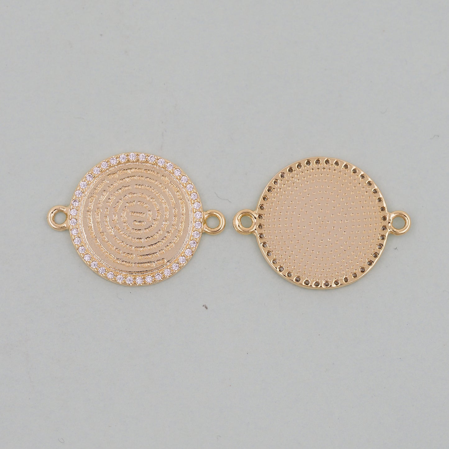 Gold Round Charms,18K Gold Filled Bible Scripture Pendant,Christianity Baptism Charm Bracelet Necklace for DIY Jewelry Making Supply