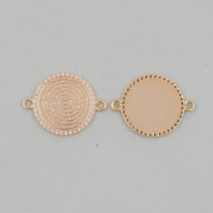 Gold Round Charms,18K Gold Filled Bible Scripture Pendant,Christianity Baptism Charm Bracelet Necklace for DIY Jewelry Making Supply