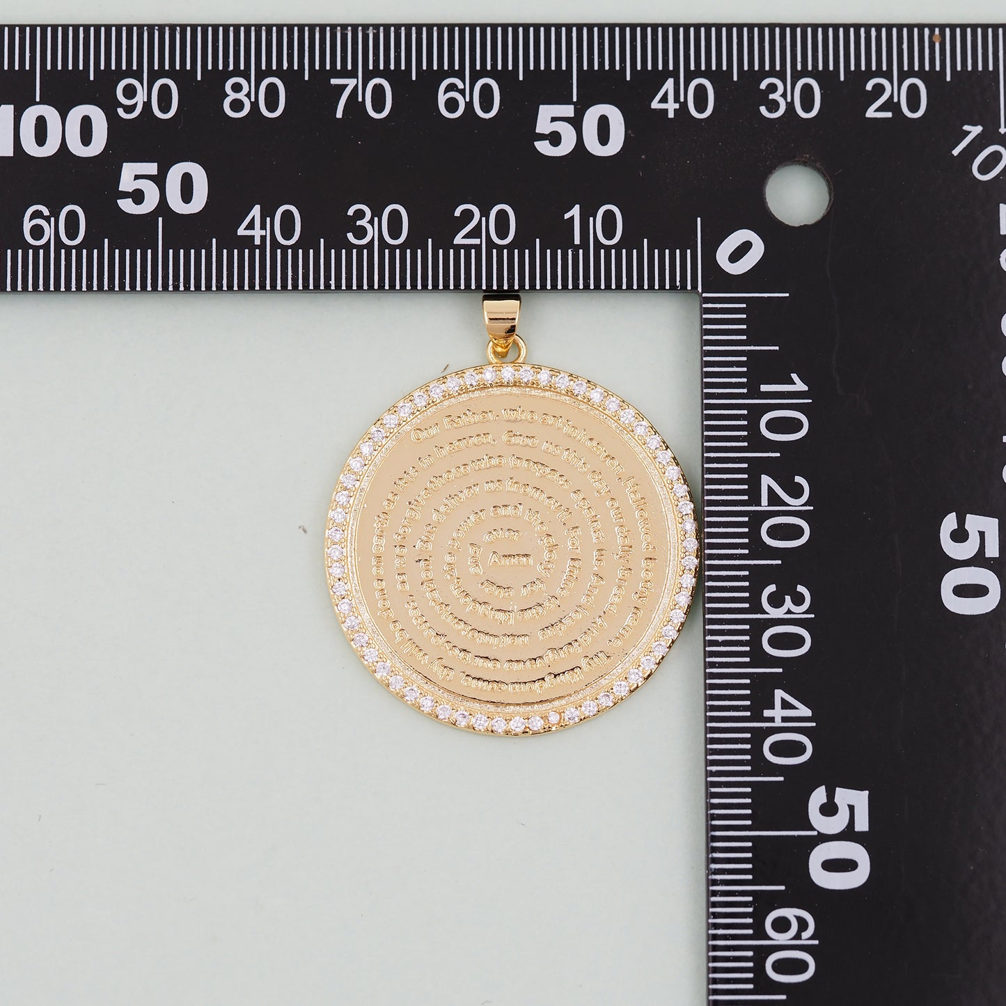 Gold Round Charms,18K Gold Filled Bible Scripture Pendant,Christianity Baptism Charm Bracelet Necklace for DIY Jewelry Making Supply