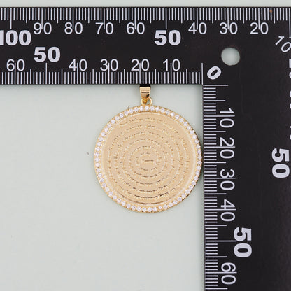 Gold Round Charms,18K Gold Filled Bible Scripture Pendant,Christianity Baptism Charm Bracelet Necklace for DIY Jewelry Making Supply