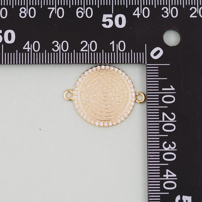 Gold Round Charms,18K Gold Filled Bible Scripture Pendant,Christianity Baptism Charm Bracelet Necklace for DIY Jewelry Making Supply