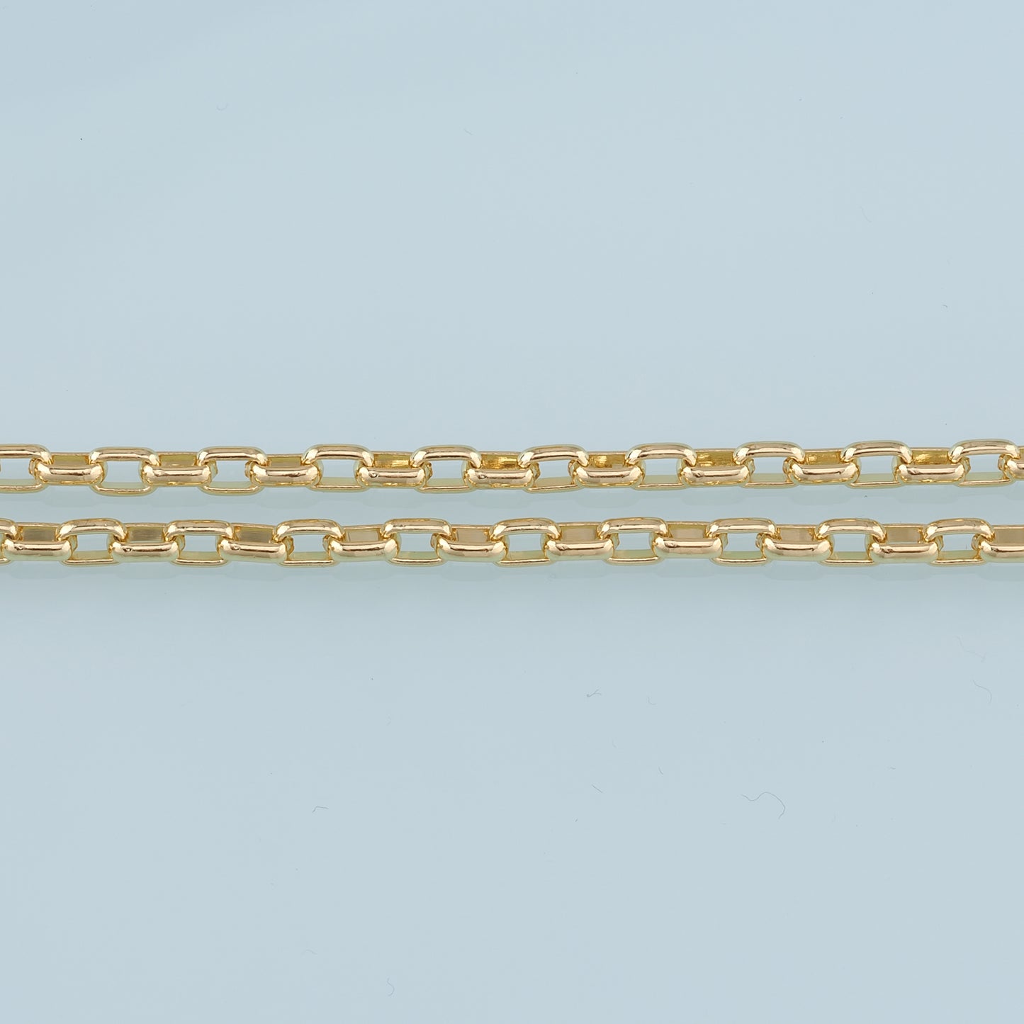 Gold Box Chain,18K Gold Filled Box paper clip Chain for Necklace Bracelet DIY Jewelry Making Supply