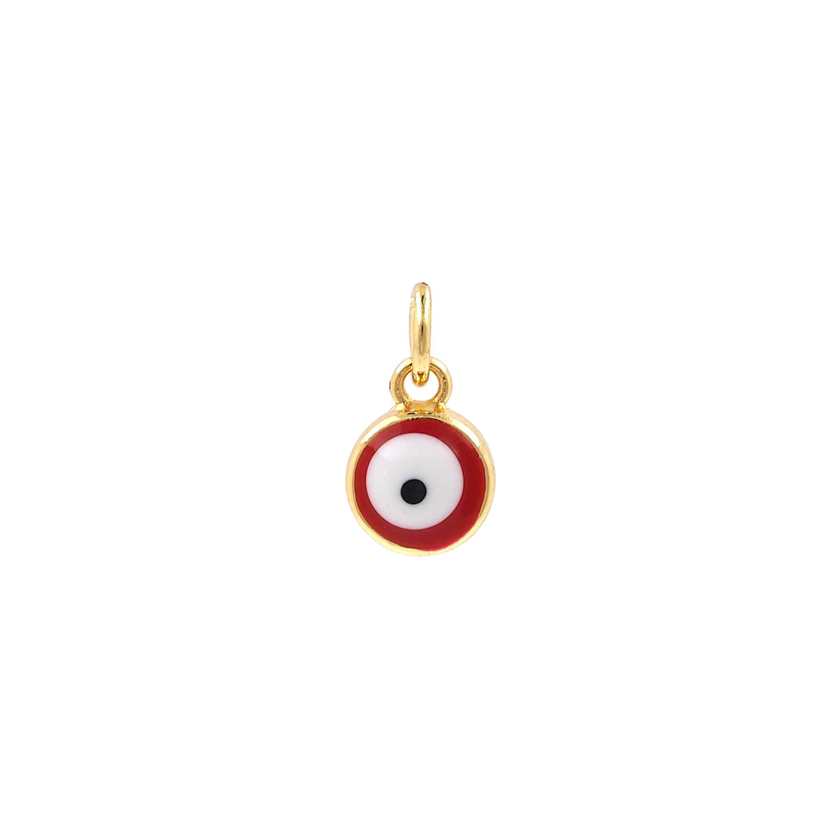 18K Gold Filled Evil Eye Charm Pendant for Jewelry Making