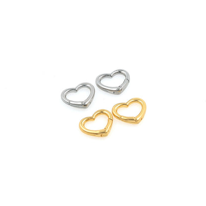 18K Gold Filled Heart Clasp 12 mm for Jewelry Making