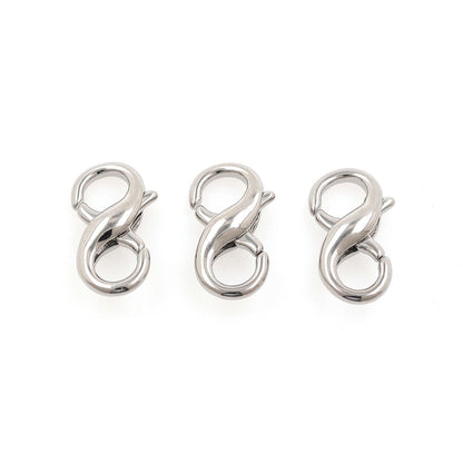 18K Gold Filled 18mm Double Opening Infinity Silver Figure 8 interchangeable Enhancer Clasps for Jewelry Making