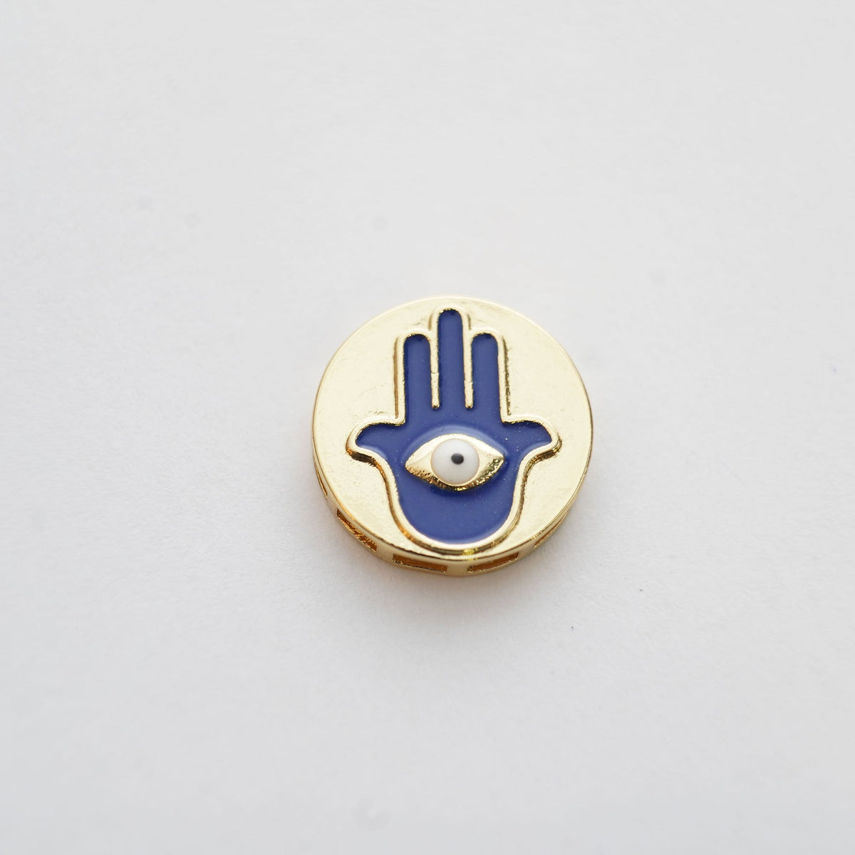 18K Gold Filled Hamsa Round Beads for Jewelry Making