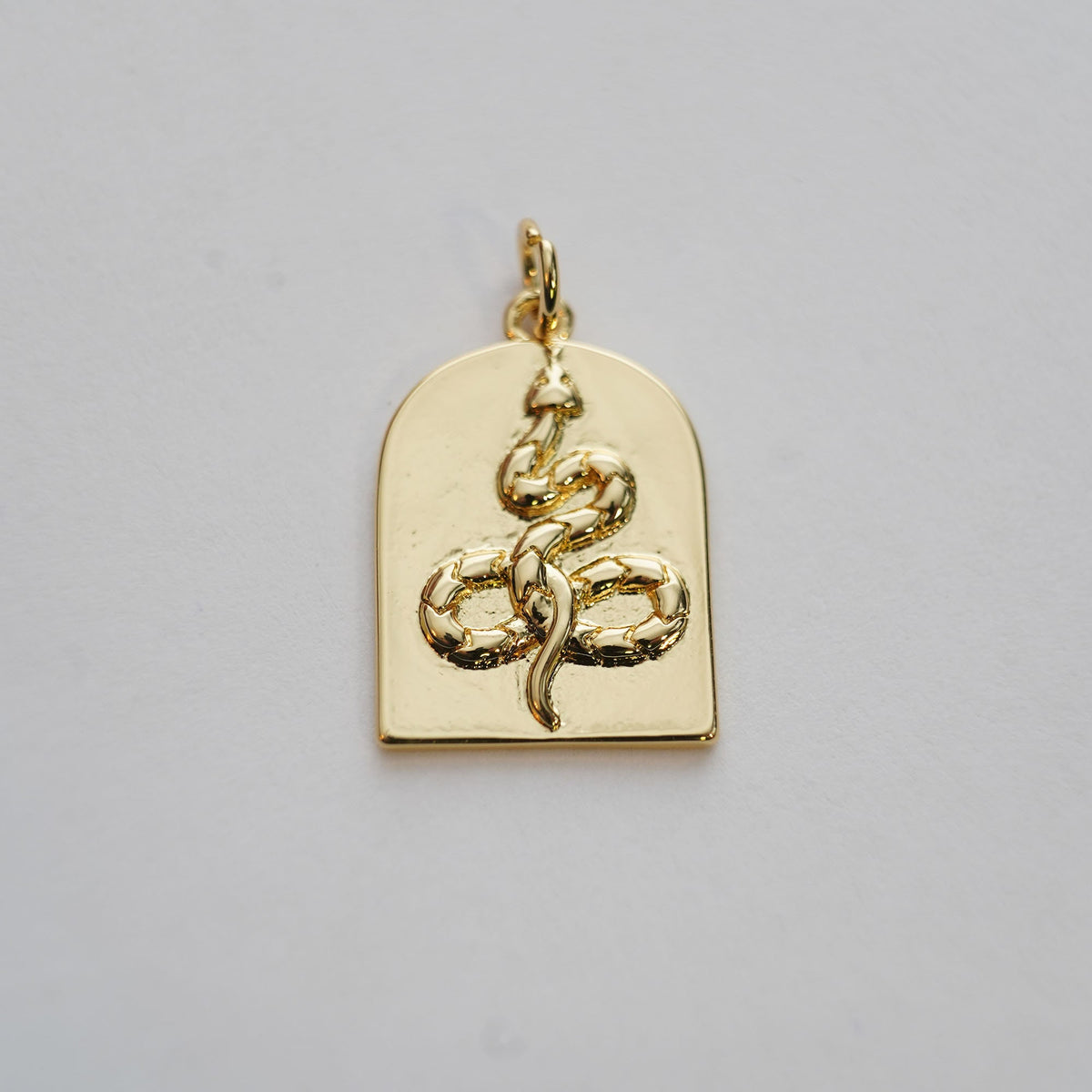 18K Gold Filled Snake Charm Pendant for Jewelry Making