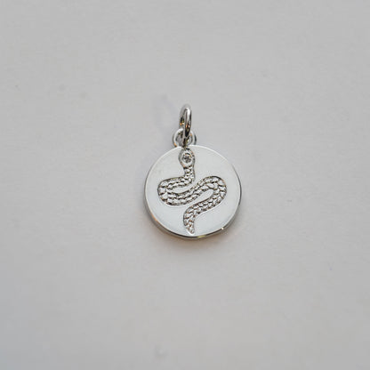 18K Gold Filled Snake CZ Charm Pendant for Jewelry Making