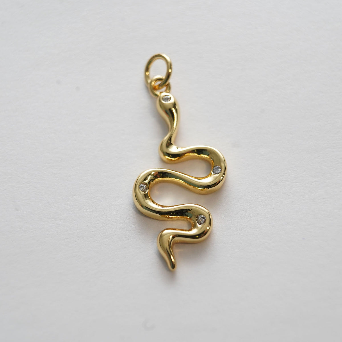 Gold Snake charms,18K Gold Filled Oval Snake Pendant,Silver Snake Charms Bracelet Necklace for DIY Jewelry Making Supply