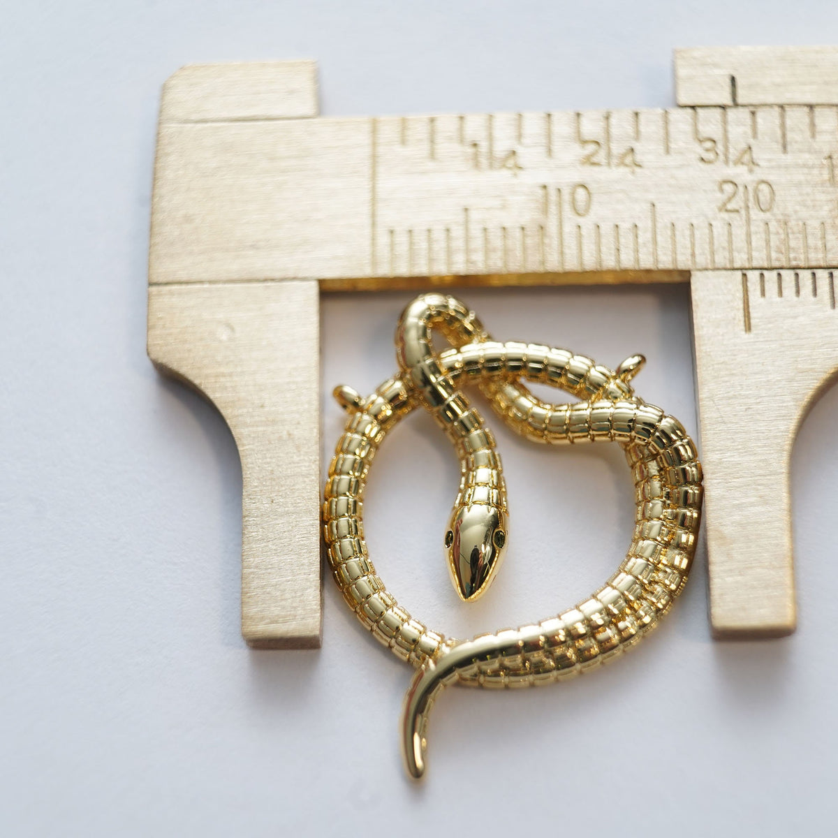 Gold Snake charms,18K Gold Filled CZ Snake Pendant,Silver Snake Charms Bracelet Necklace for DIY Jewelry Making Supply