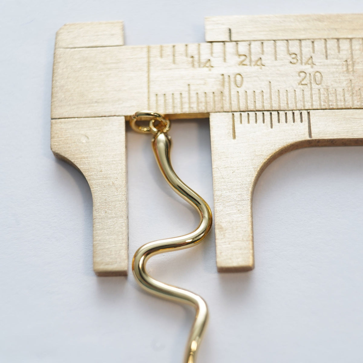 18K Gold Filled Snake Charm Pendant for Jewelry Making