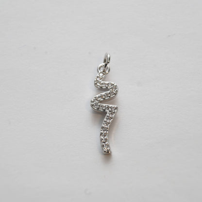 Gold Snake charms,18K Gold Filled CZ Micro Pave Snake Pendant,Silver Snake Charms Bracelet Necklace for DIY Jewelry Making Su