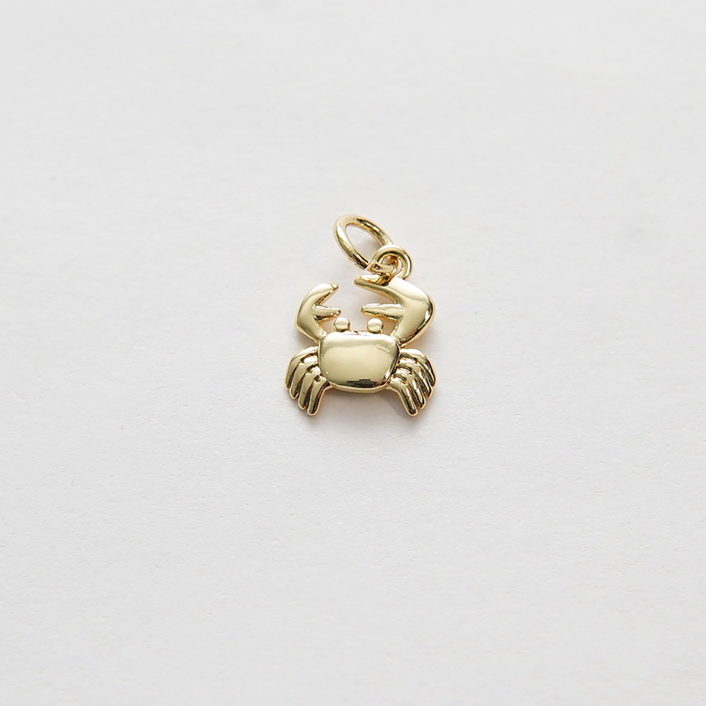 Gold Crab Charms,18K Gold Filled tiny Crab Pendant,Beach Silver Crab Charms Bracelet Necklace for DIY Jewelry Making Supply