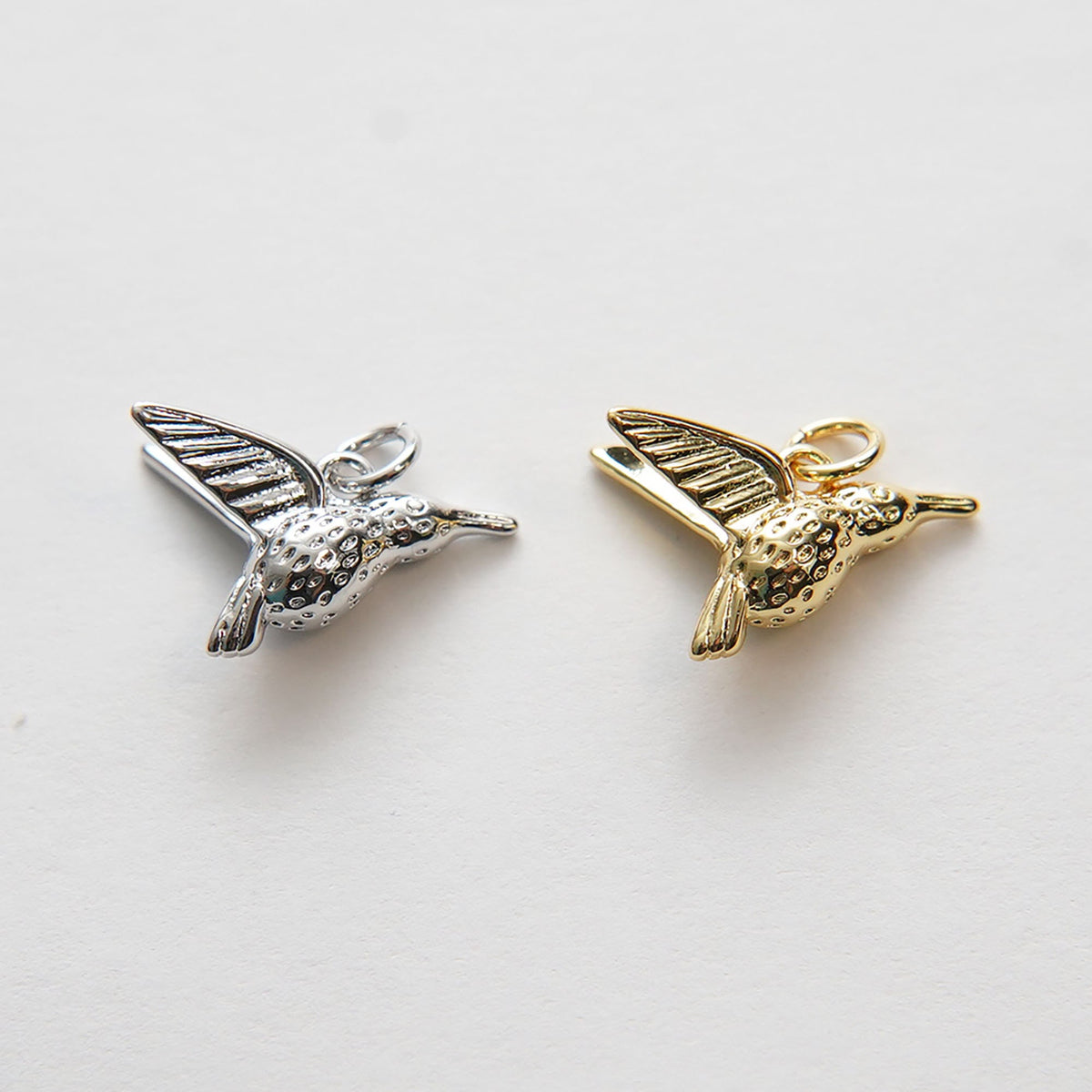 Gold Bird Charms,18K Gold Filled Bird Pendant,Silver Bird Charm Bracelet Necklace for DIY Jewelry Making Supply