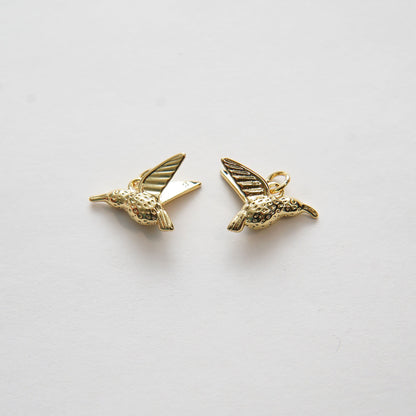 Gold Bird Charms,18K Gold Filled Bird Pendant,Silver Bird Charm Bracelet Necklace for DIY Jewelry Making Supply