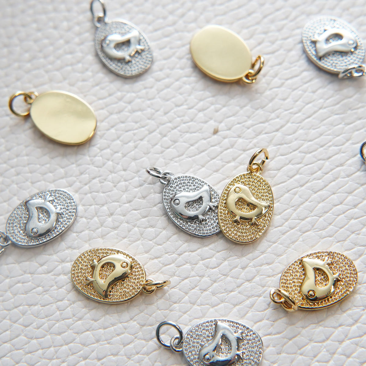 Gold Bird Charms,18K Gold Filled Bird Pendant,Silver Bird Charm Bracelet Necklace for DIY Jewelry Making Supply
