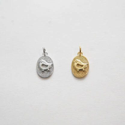 Gold Bird Charms,18K Gold Filled Bird Pendant,Silver Bird Charm Bracelet Necklace for DIY Jewelry Making Supply