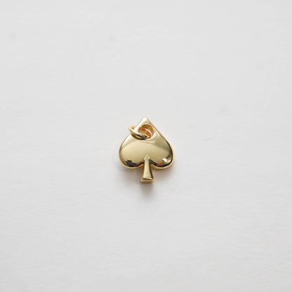 Gold Poker Beads Charms,18K Gold Filled Poker Pendant,Silver Poker Charm Bracelet Necklace for DIY Jewelry Making Supply
