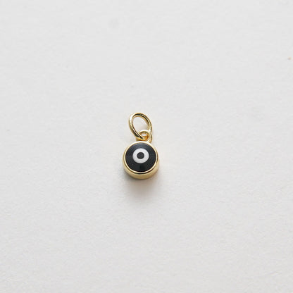 Gold Tiny Blue Evil Eye Charms,18K Gold Filled Evil Eye Pendant,Evil Eye Charm Bracelet Necklace for DIY Jewelry Making Suppl