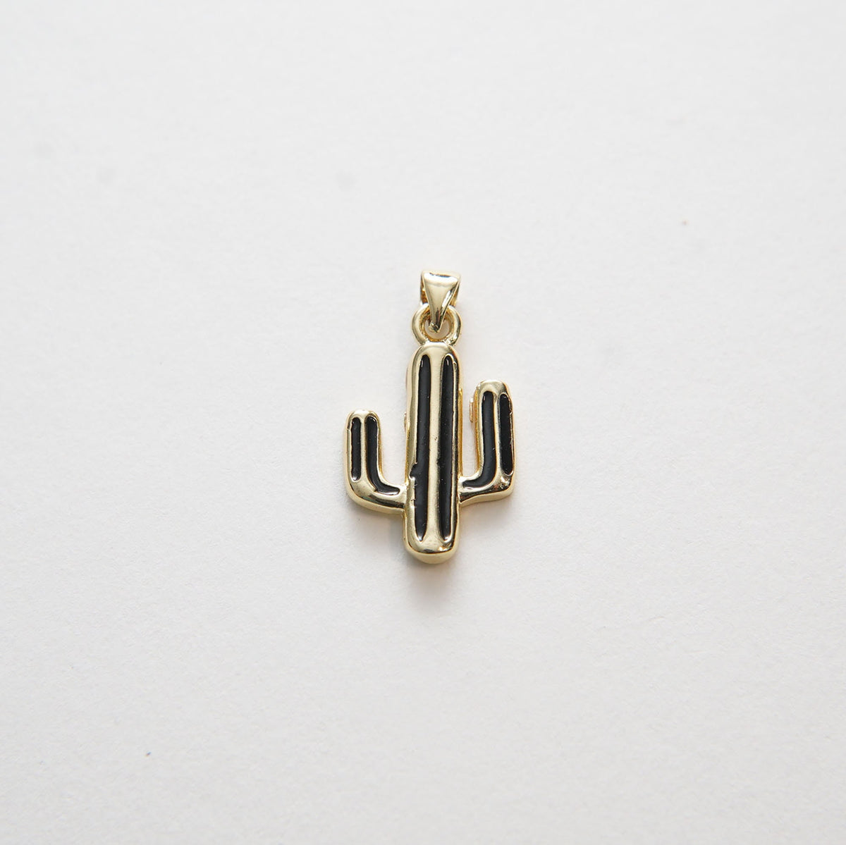 Gold Cactus Charms,18K Gold Filled Cactus Pendant,Silver Desert Charm Bracelet Necklace for DIY Jewelry Making Supply