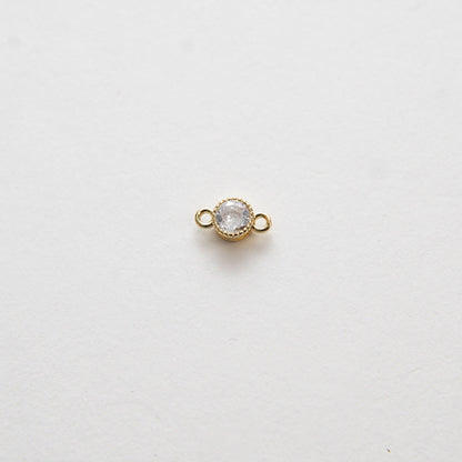 Gold Round Connector Charms,18K Gold Filled Round Pendant,Round Charm Bracelet Necklace for DIY Jewelry Making Supply