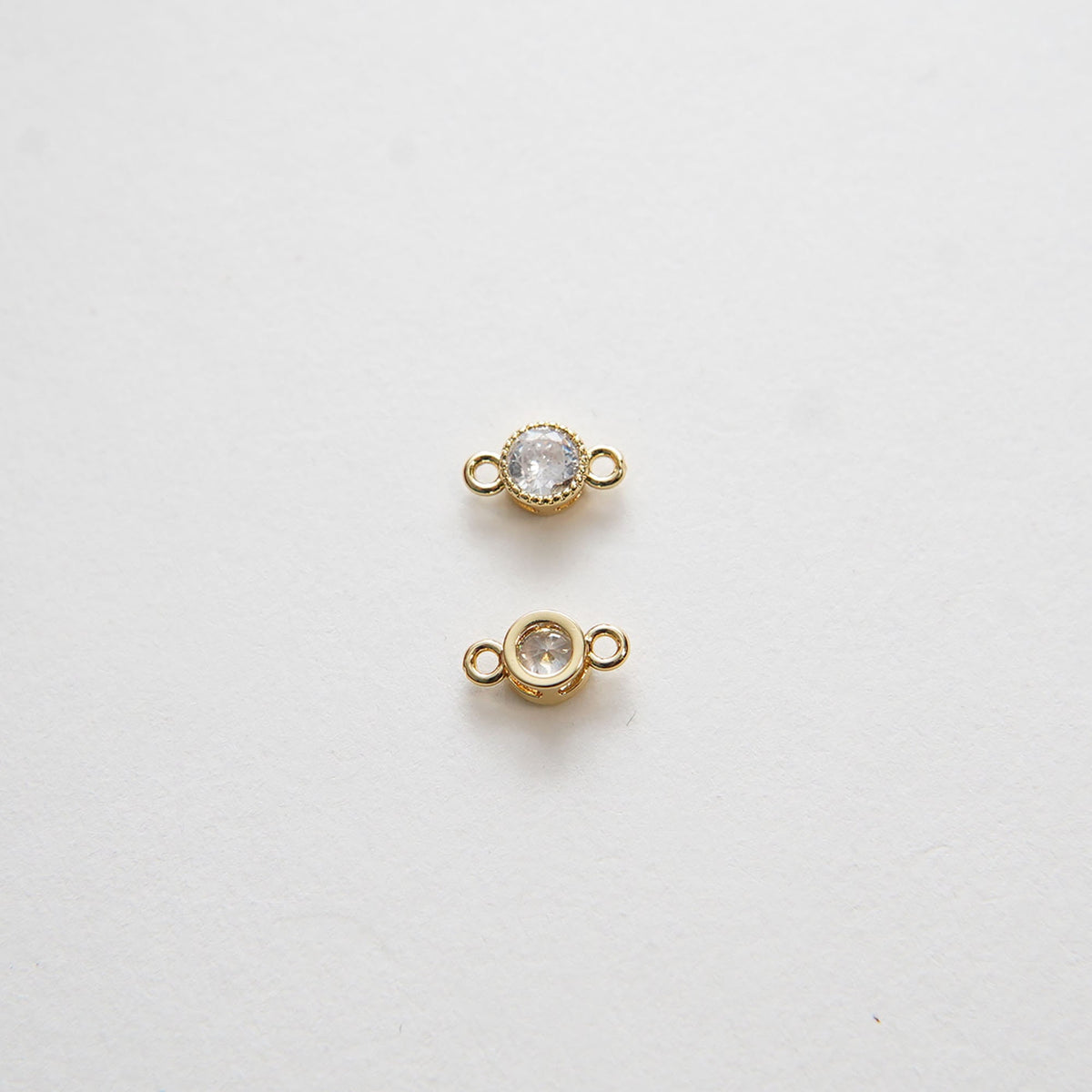 Gold Round Connector Charms,18K Gold Filled Round Pendant,Round Charm Bracelet Necklace for DIY Jewelry Making Supply