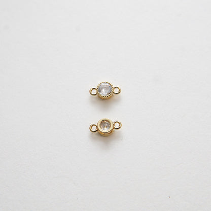 Gold Round Connector Charms,18K Gold Filled Round Pendant,Round Charm Bracelet Necklace for DIY Jewelry Making Supply