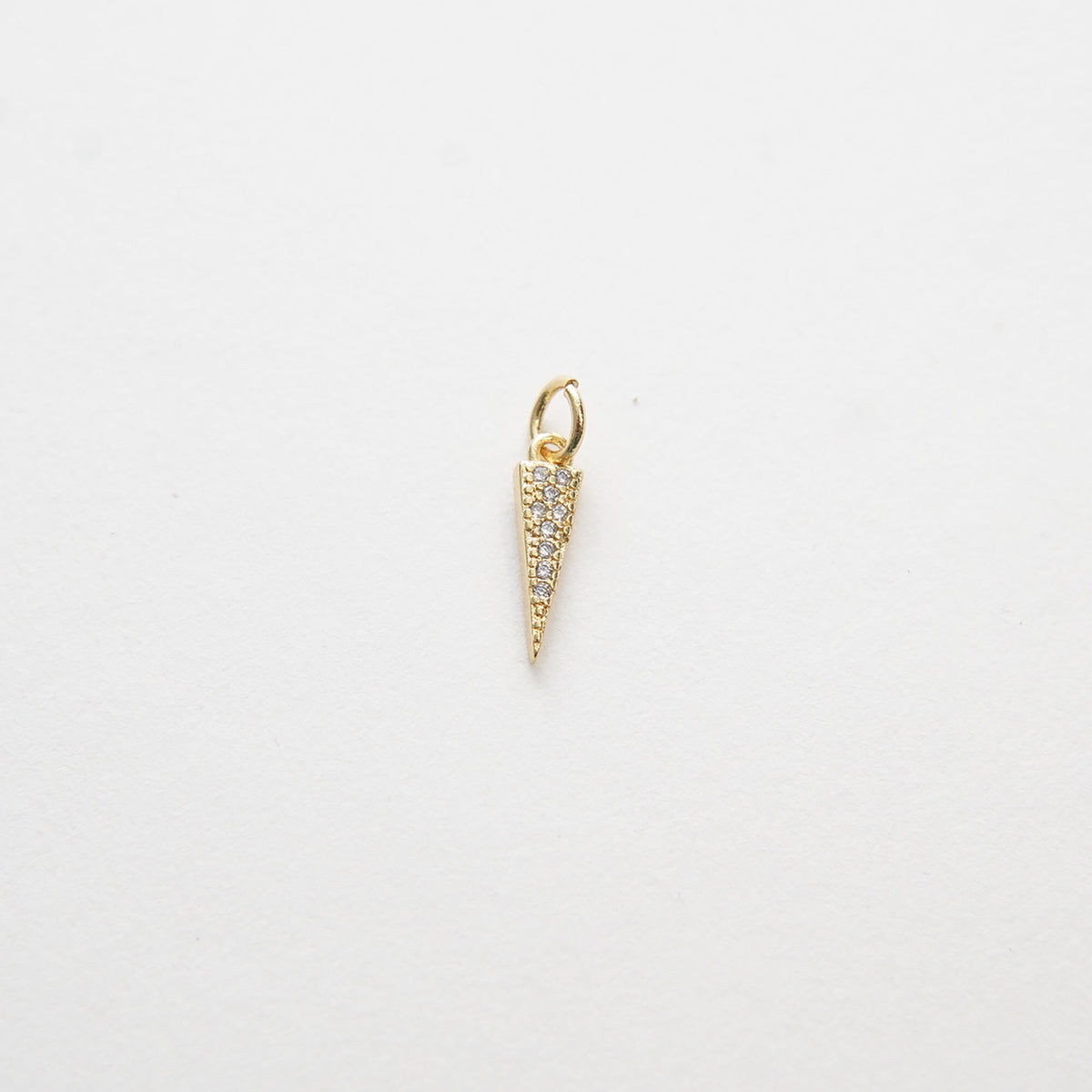 Gold Spike Charms,18K Gold Filled Triangle Pendant,Silver Triangle Charm Bracelet Necklace for DIY Jewelry Making Supply