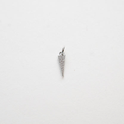 Gold Spike Charms,18K Gold Filled Triangle Pendant,Silver Triangle Charm Bracelet Necklace for DIY Jewelry Making Supply