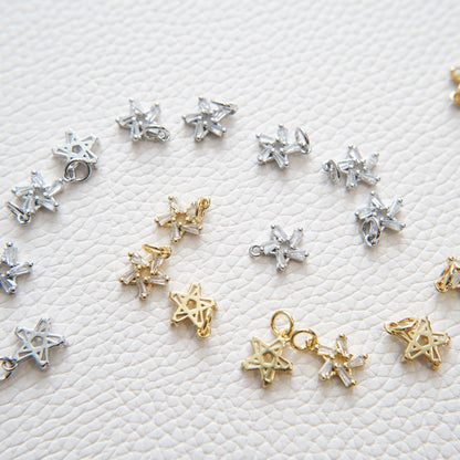 18K Gold Filled Star Charm Pendant for Jewelry Making