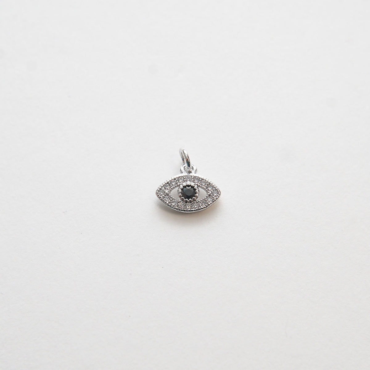 18K Gold Filled Evil Eye CZ Charm Pendant for Jewelry Making