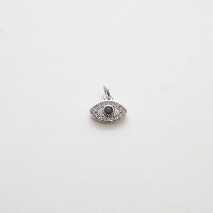 18K Gold Filled Evil Eye CZ Charm Pendant for Jewelry Making