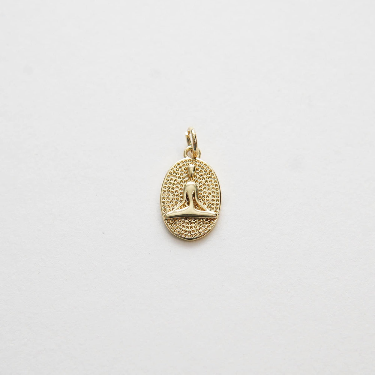 Gold Yoga Charms,18K Gold Filled Yoga Pendant,Silver Yoga Charm Bracelet Necklace for DIY Jewelry Making Supply
