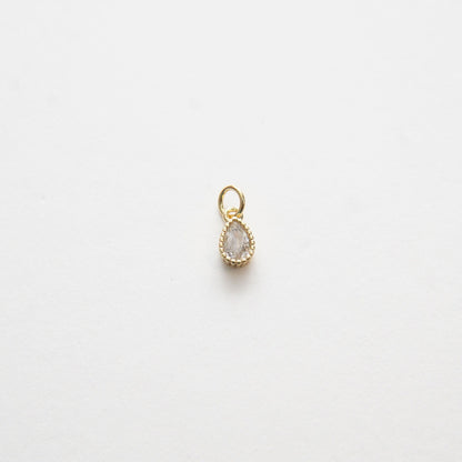 Gold Teardrop Charms,18K Gold Filled Teardrop Pendant,Silver Teardrop Charm Bracelet Necklace for DIY Jewelry Making Supply