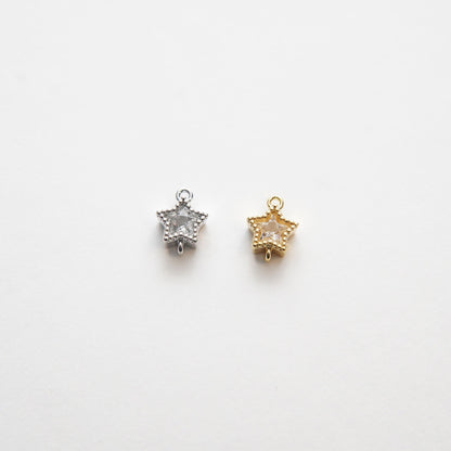 Gold Star Charms,18K Gold Filled Star Pendant,Silver Star Charm Bracelet Necklace for DIY Jewelry Making Supply