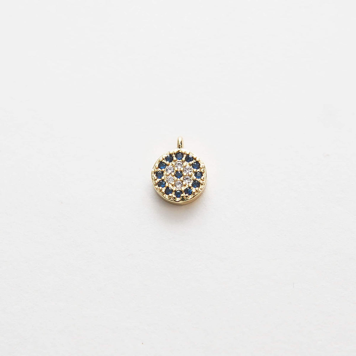 Gold Evil Eye Charms,18K Gold Filled Evil Eye Pendant,CZ Micro Pave Silver Evil Eye Charm Bracelet Necklace for DIY Jewelry M