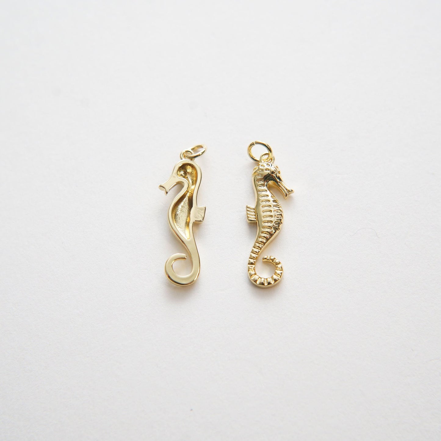 Gold Seahorse Charms,18K Gold Filled Seahorse Pendant,Silver Seahorse Charm Bracelet Necklace for DIY Jewelry Making Supply