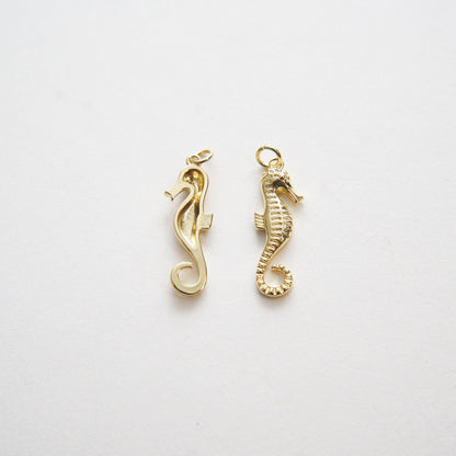 Gold Seahorse Charms,18K Gold Filled Seahorse Pendant,Silver Seahorse Charm Bracelet Necklace for DIY Jewelry Making Supply