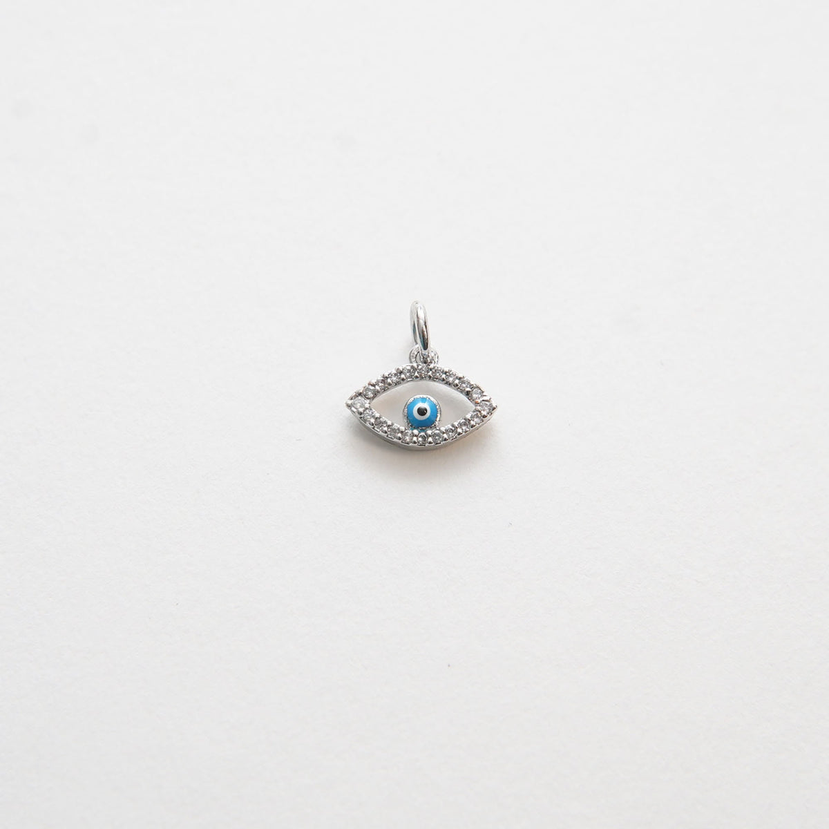 18K Gold Filled Evil Eye CZ Charm Pendant for Jewelry Making
