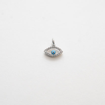 18K Gold Filled Evil Eye CZ Charm Pendant for Jewelry Making