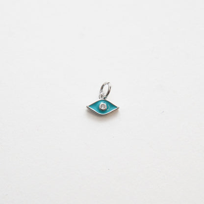 Gold Evil Eye Charms,18K Gold Filled Evil Eye Pendant,CZ Micro Pave Silver Evil Eye Charm Bracelet Necklace for DIY Jewelry M