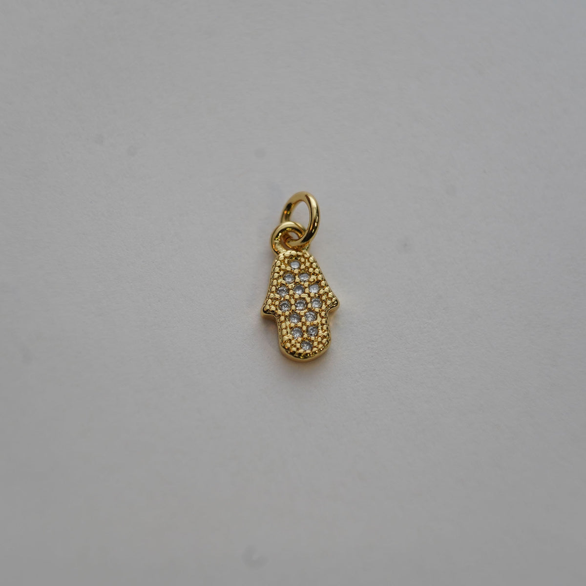 18K Gold Filled Hamsa Charm Pendant for Jewelry Making