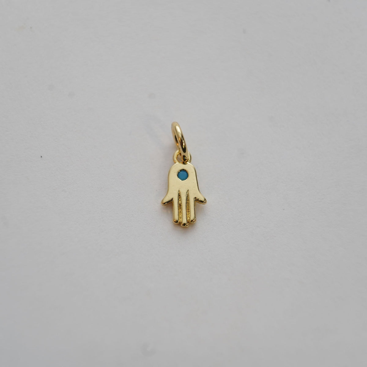 18K Gold Filled Hamsa Charm Pendant for Jewelry Making