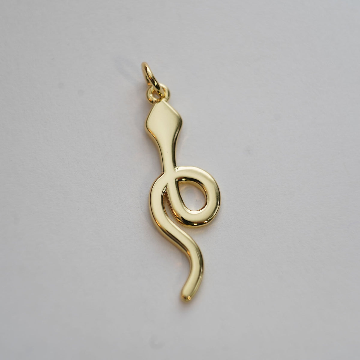 18K Gold Filled Snake Pendant,Silver Snake Charms Bracelet Necklace for DIY Jewelry Making Supply