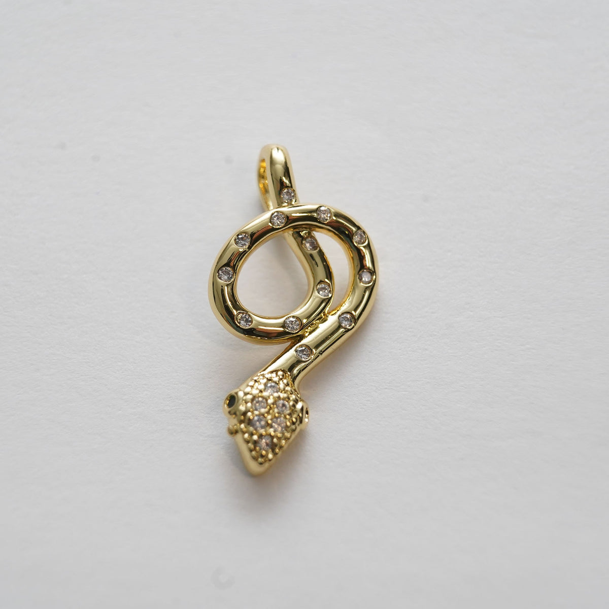 Gold Snake charms,18K Gold Filled Snake Pendant,Silver Snake Charms Bracelet Necklace for DIY Jewelry Making Supply