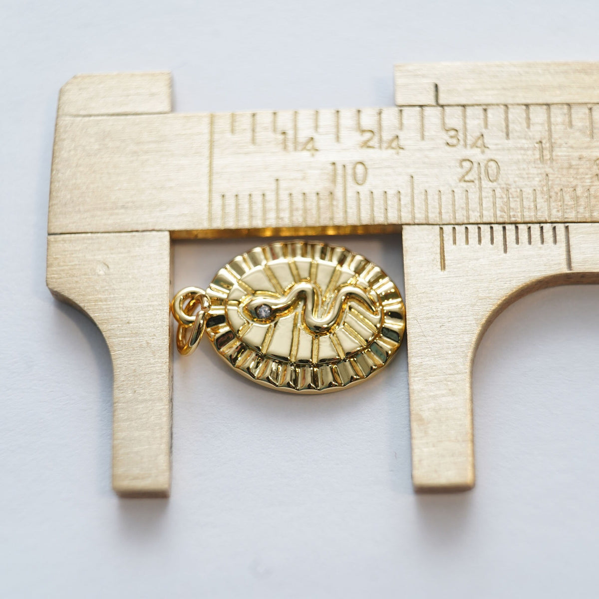 Gold Snake charms,18K Gold Filled Oval Snake Pendant,Silver Snake Charms Bracelet Necklace for DIY Jewelry Making Supply