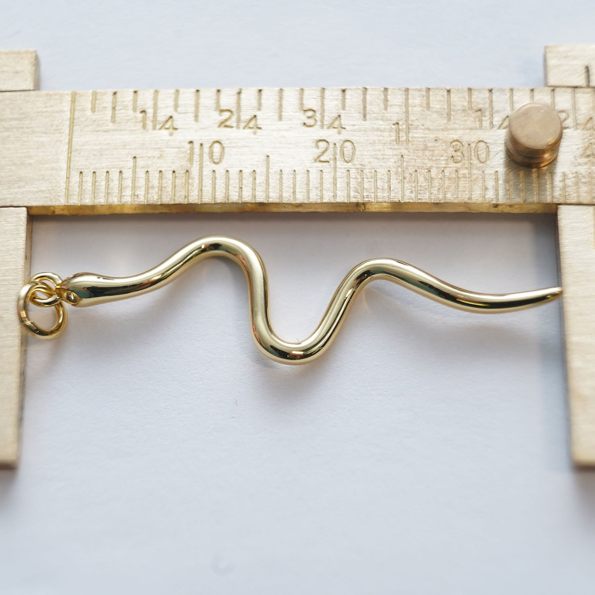 18K Gold Filled Snake Charm Pendant for Jewelry Making