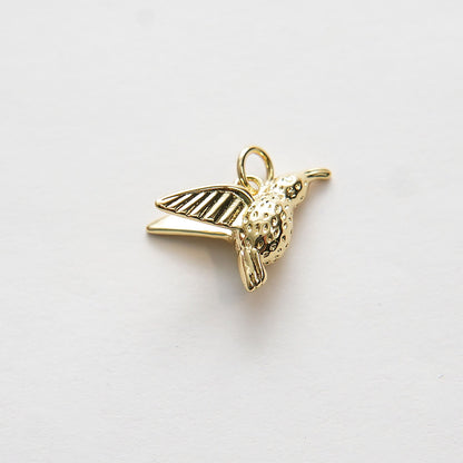 Gold Bird Charms,18K Gold Filled Bird Pendant,Silver Bird Charm Bracelet Necklace for DIY Jewelry Making Supply